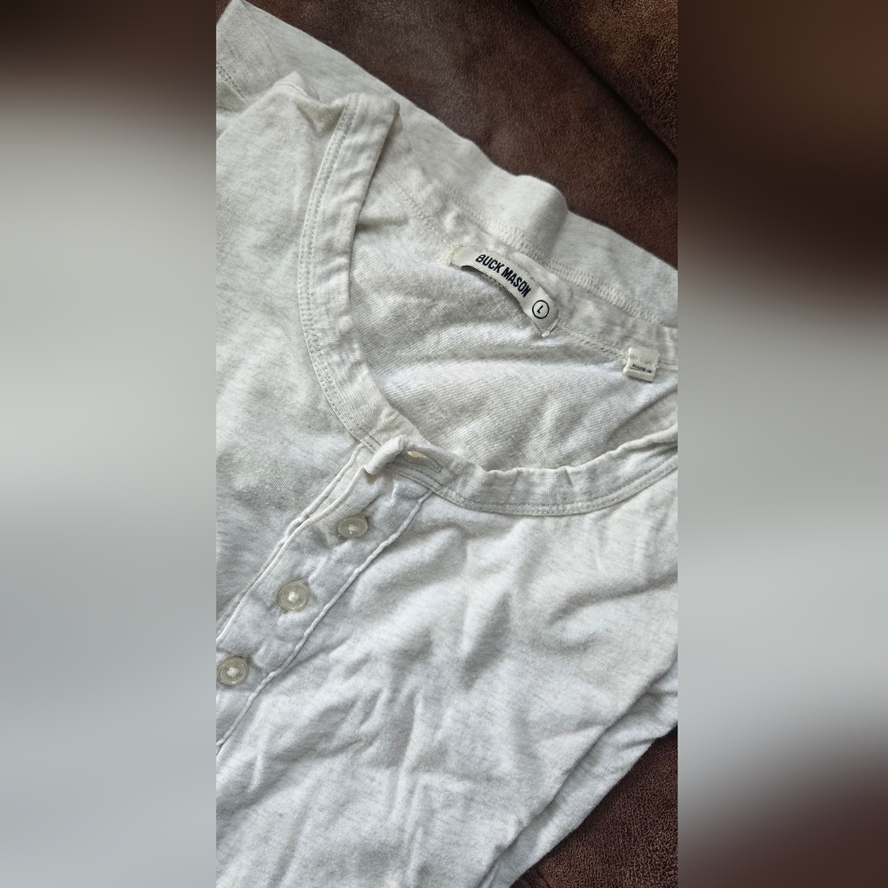 Buck Mason Ivory S/S Henley